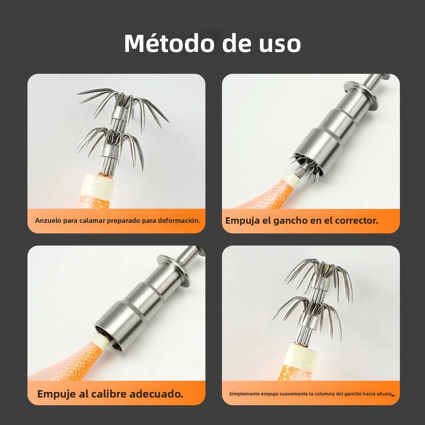 Corrector de anzuelo de calamar de acero inoxidable para niños, 1 unidad, puede restaurar un anzuelo de pesca deformado, accesorio de aparejos de pesca portátil y ligero - imagen 5