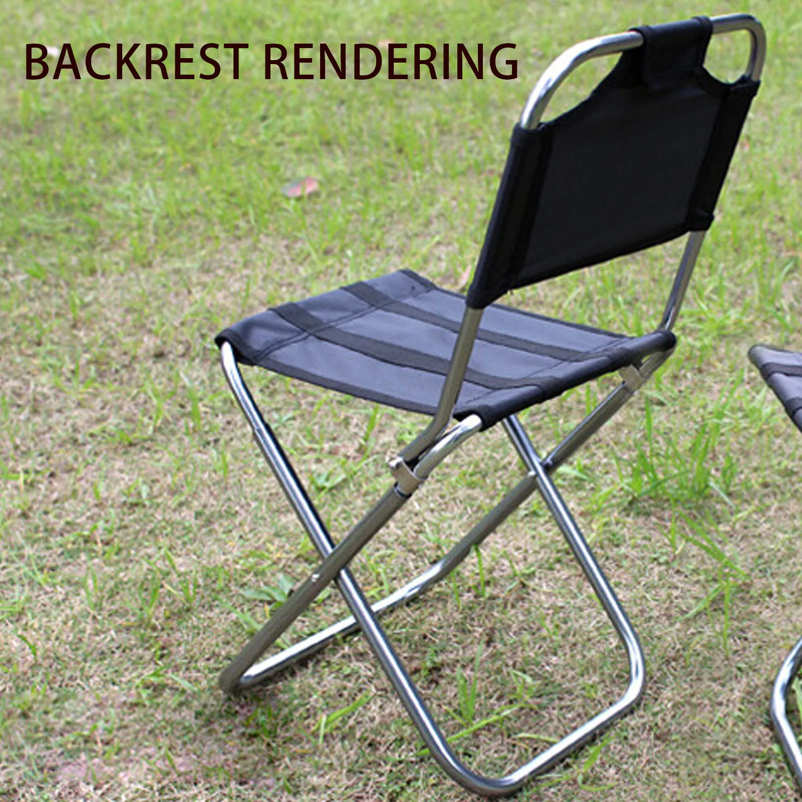Silla de camping portátil plegable de aluminio resistente para pesca y playa