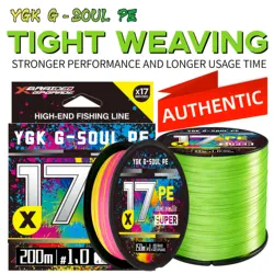 YGK X-BRAID X17 hilo de pesca trenzado multicolor para agua salada
