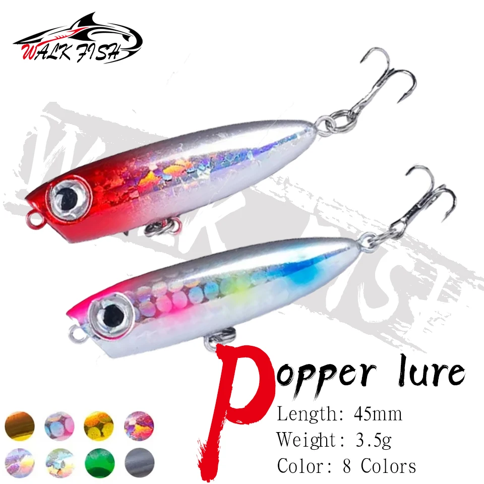 Popper Walk Fish 45mm – Señuelo flotante de superficie para mar