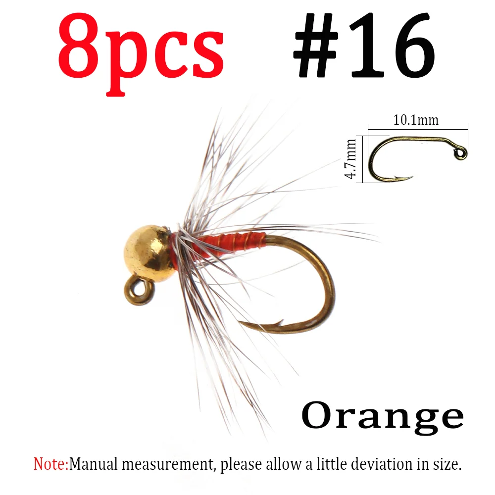 8pcs Orange Size16