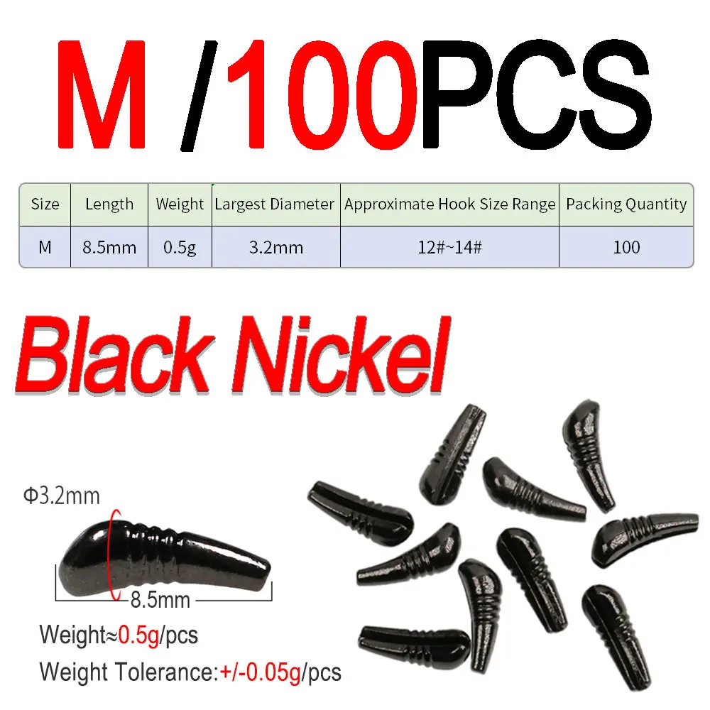 M 100pcs Black N