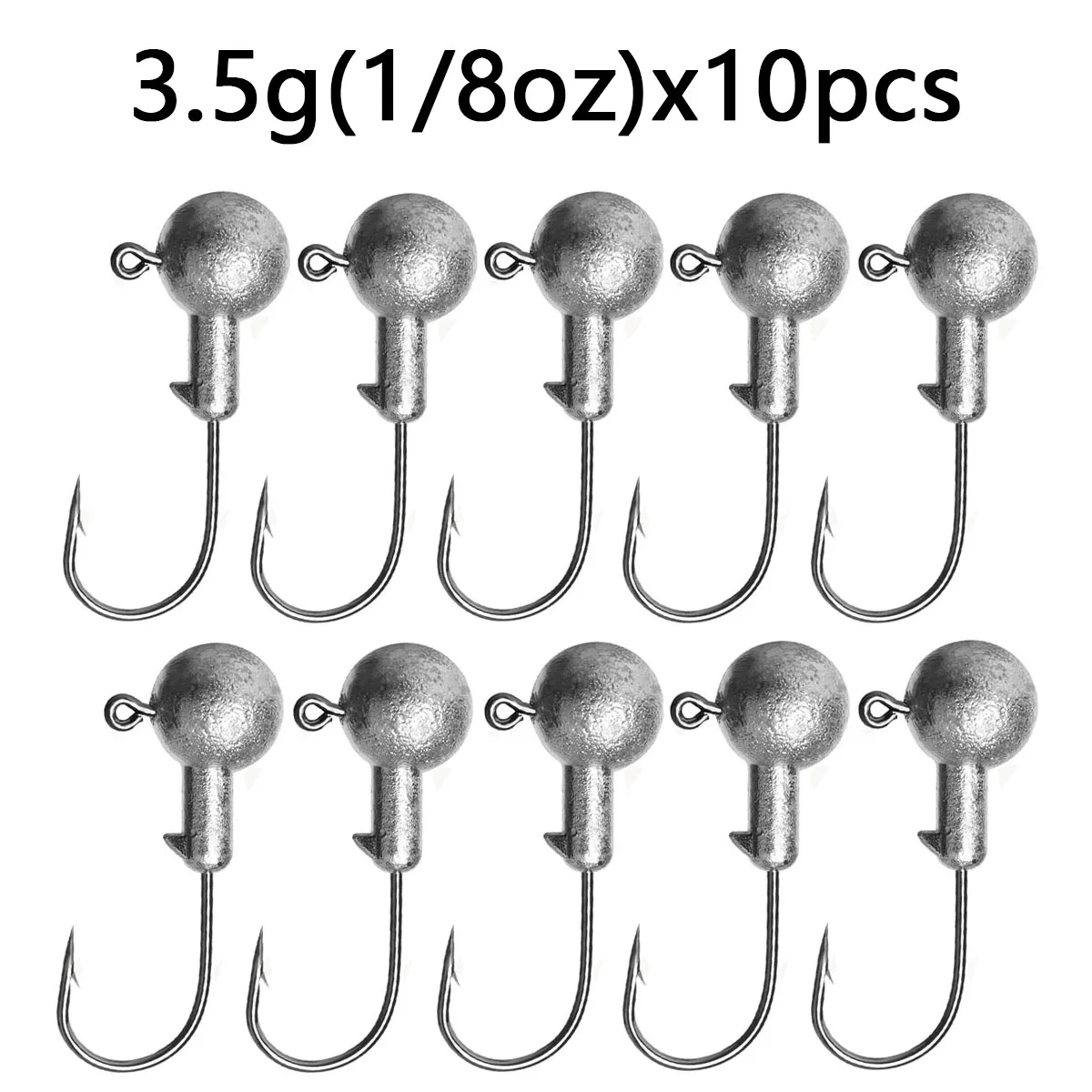 10pcs 3.5g jig hook
