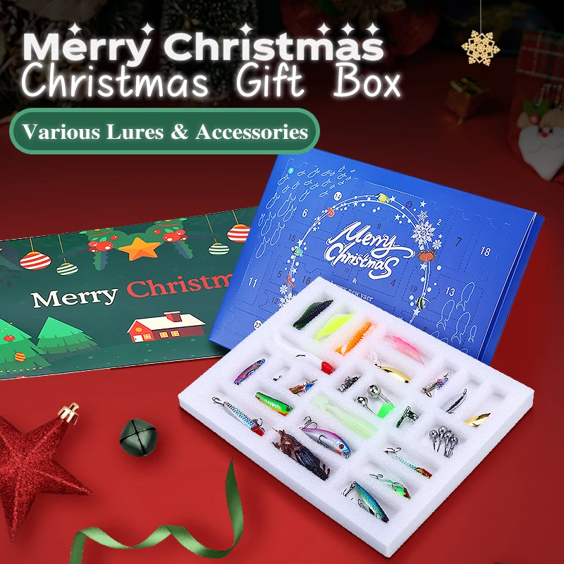 WEIHE Navidad C #   Varios kits de pesca, accesorios de cebo de pesca, caja de regalo de Navidad para pescador, regalos de Navidad, regalo de pesca - imagen 3