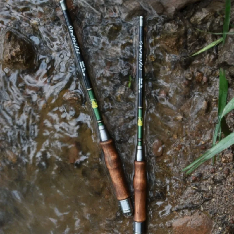 Caña de pescar con sección transversal ultracorta, caña de carbono ultraligera y ultra dura, caña de bolsillo 1,2 M1,5 M1.8 M2.1M2.4M2.7M