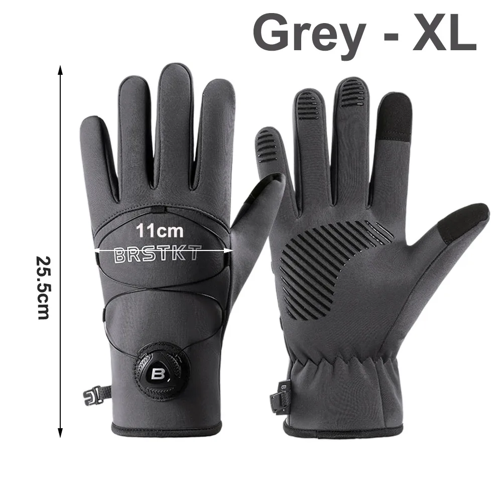 Guantes cálidos de invierno gruesos extendidos, guantes térmicos de dedo completo con pantalla táctil resistentes al frío, manoplas de conducción antideslizantes a prueba de viento