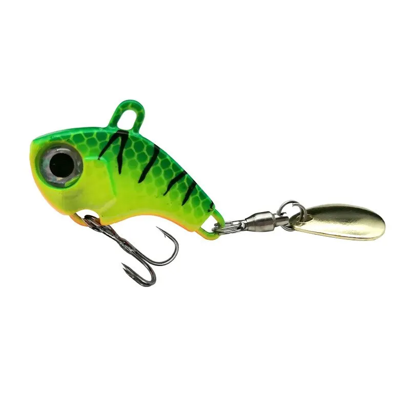 Señuelo de pesca de Metal VIB, cebo duro Artificial, Swimbait de cola giratoria de 14g, ojos 3D, cuchara giratoria, aparejos de pesca - imagen 3