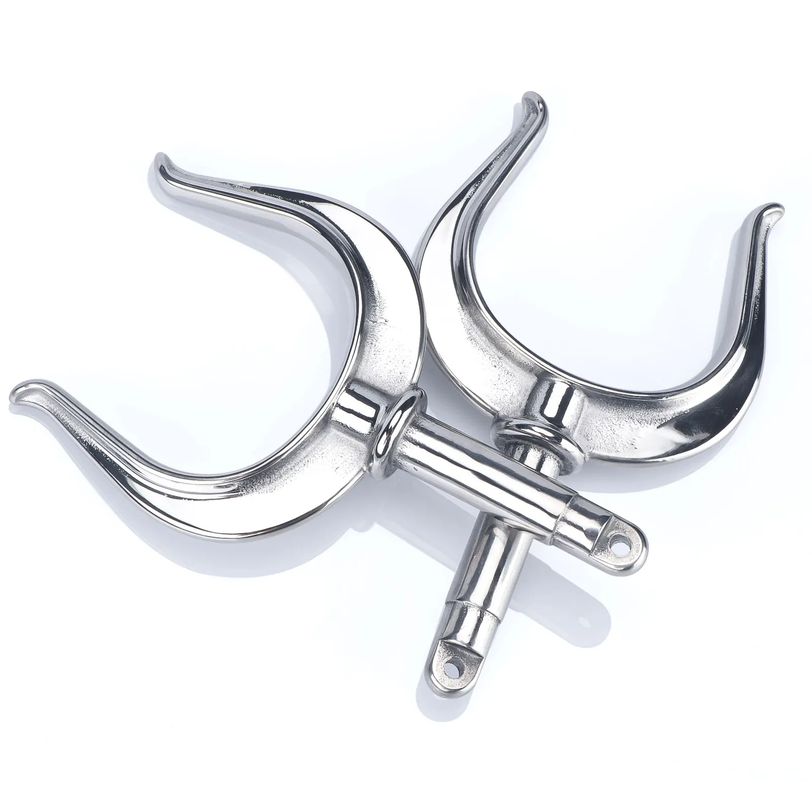 Accesorios marinos 2 piezas de acero inoxidable Oarlock Boat Rowlock Oarlock Socket montaje lateral para yate marino - imagen 3