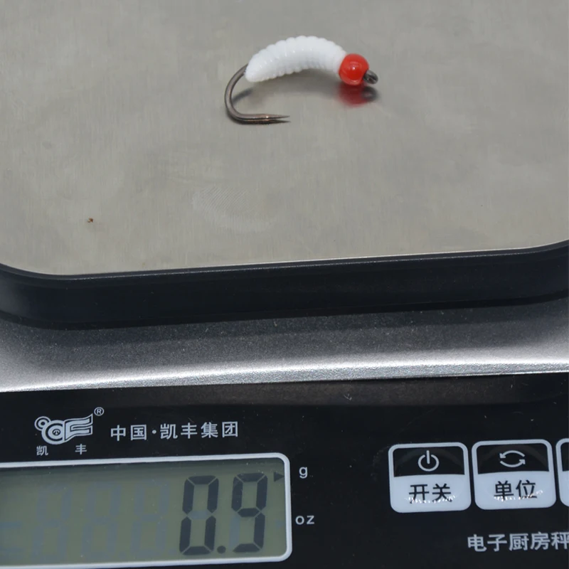 TAKEDO 12 Uds señuelo suave para pesca de carpa cebo larva cebos de señuelo suave olor cabeza roja pan gusano señuelo de pesca con mosca con gancho - imagen 3