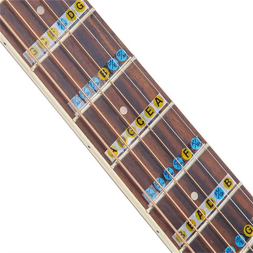 Descubra la belleza de la música con este cuello de guitarra visualmente impresionante con un diseño claro y organizado de notas y cartas musicales.