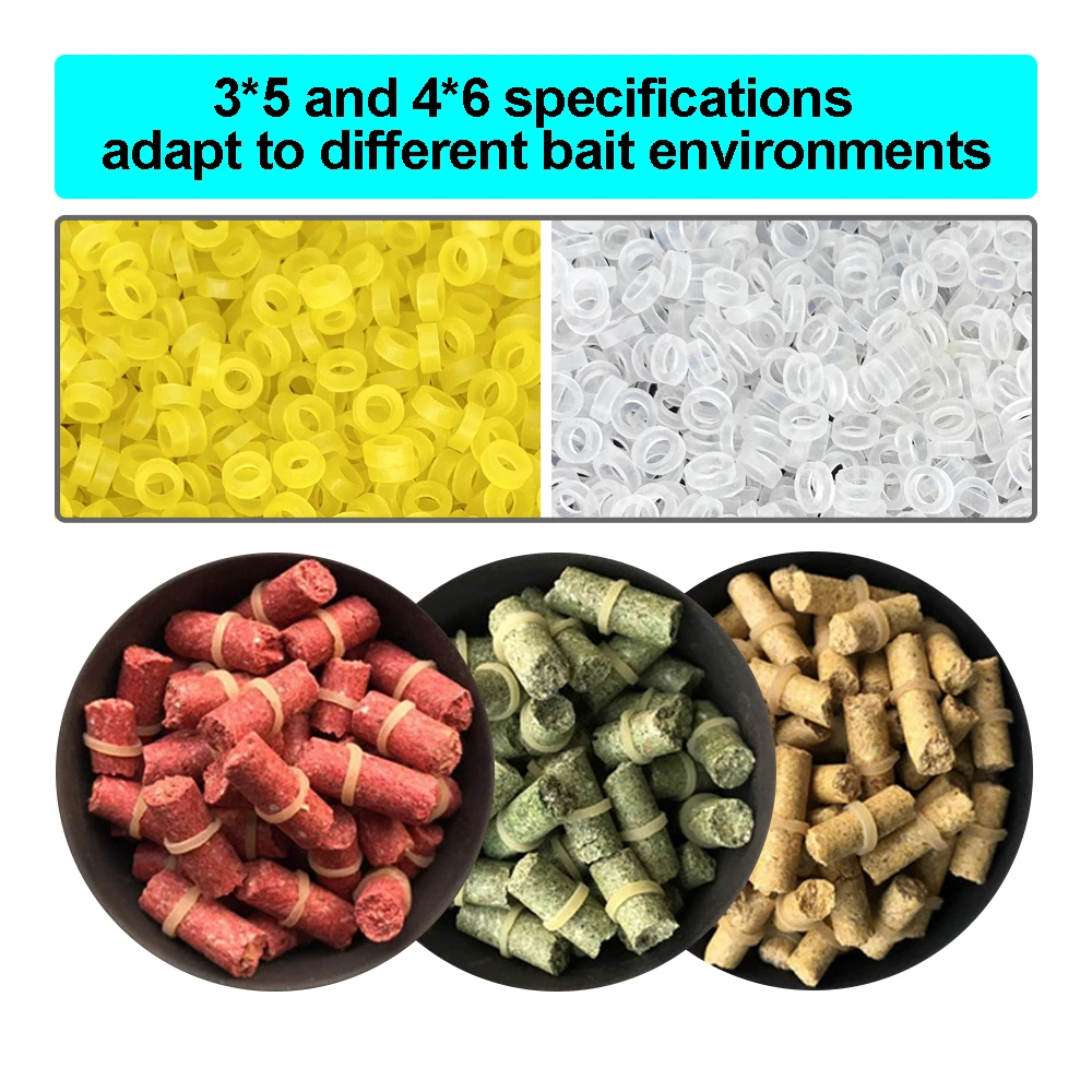 10 g/lote bandas de cebo de goma para pesca para cebos de gusanos de sangre de 3mm a 10mm banda elástica señuelo de pesca - imagen 4