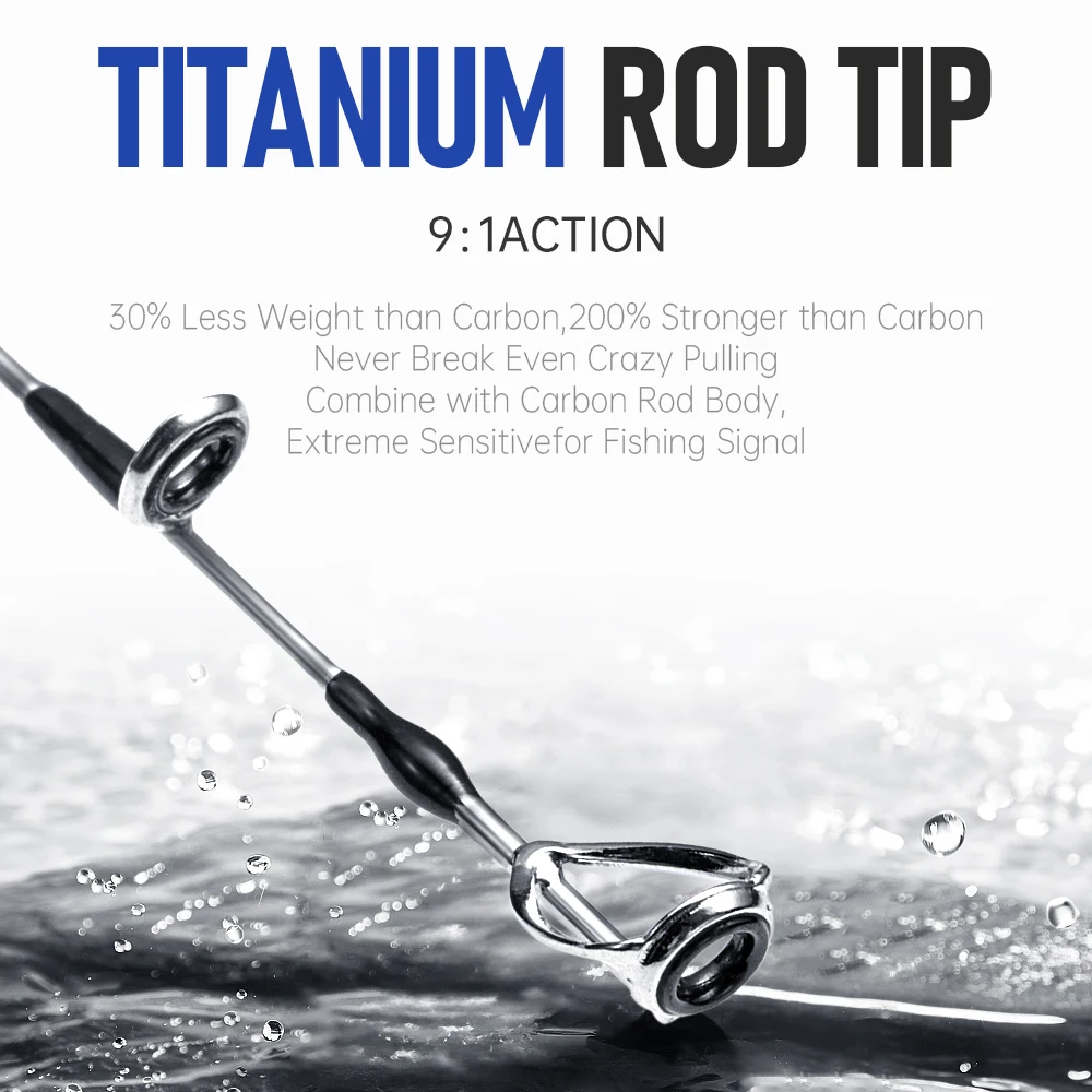 Caña de pescar SOLOKING SCOUT47 de calamar y sepia, caña de pescar de mar para Webfooted, 2 secciones, acción 9:1, 61g, caña de pescar ultraligera - imagen 2