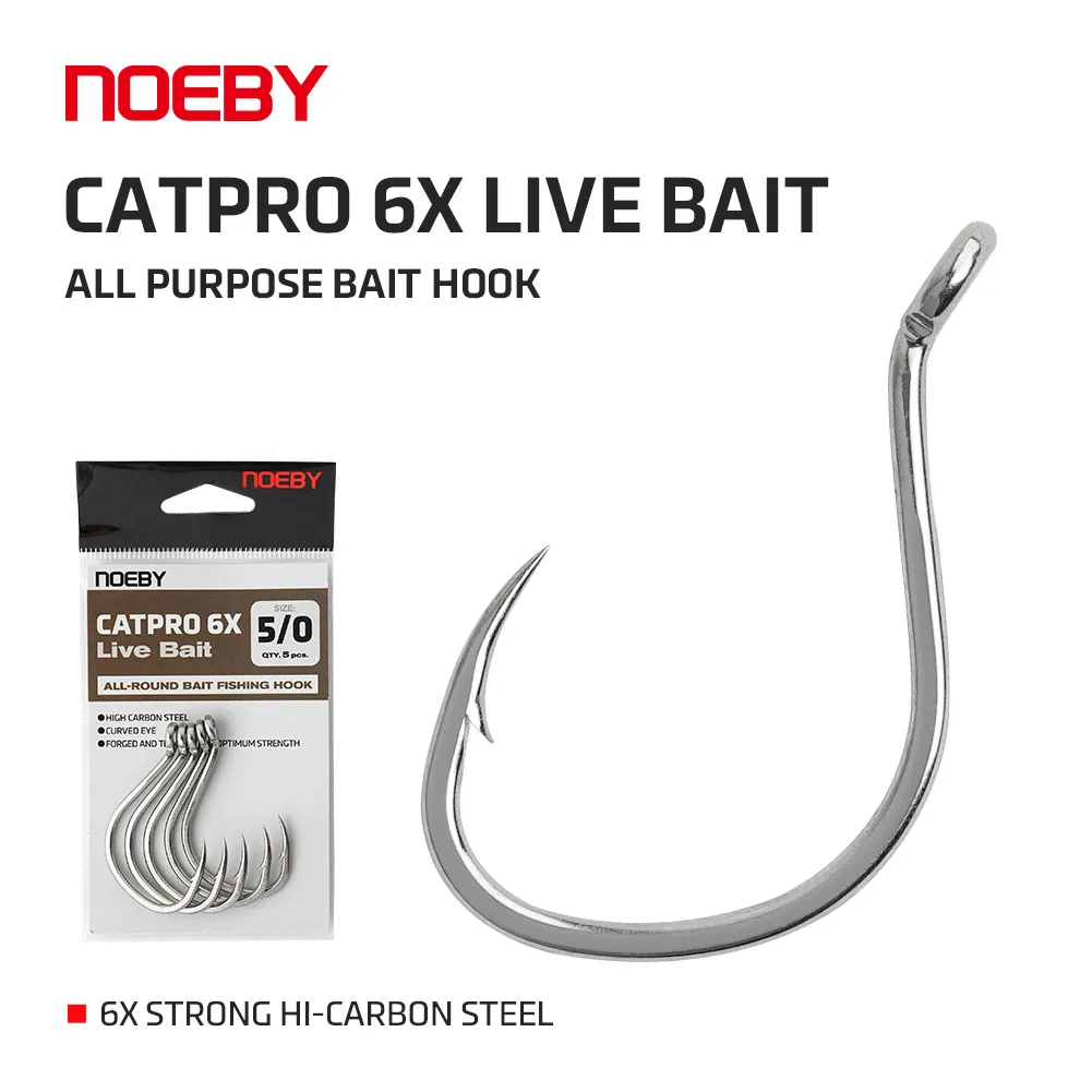Anzuelos Noeby Catpro 6X punta aguja para cebo vivo
