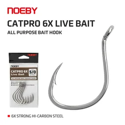 Anzuelos Noeby Catpro 6X punta aguja para cebo vivo