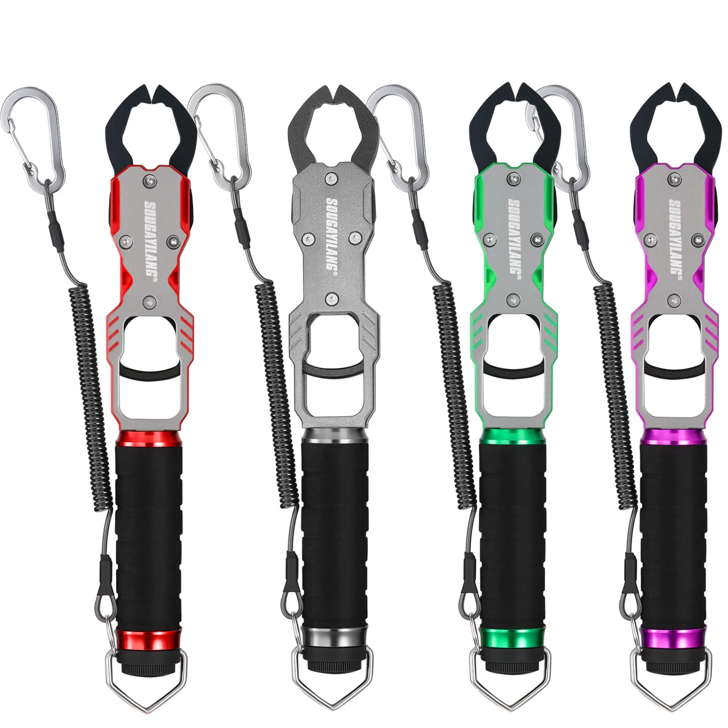 Sougayilang-pinza de pesca de aleación de aluminio, herramienta profesional de agarre de labio, Clip de captura de pescado, alicates de aparejos de Control de peces - imagen 2