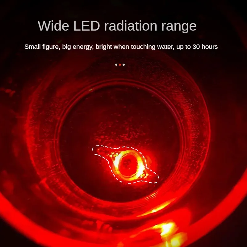 Mini señuelo de pesca piezas, luz LED de gota profunda, forma de ojo bajo el agua, cebo de pesca de calamar, señuelo luminoso para atraer peces, 100 - imagen 3