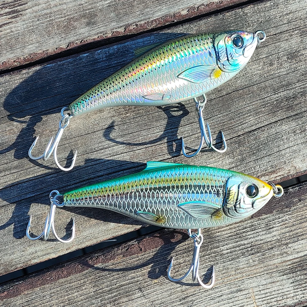 GOBAIT VIB Crankbait sin labio – Escamas láser para lubina y lucio - imagen 3