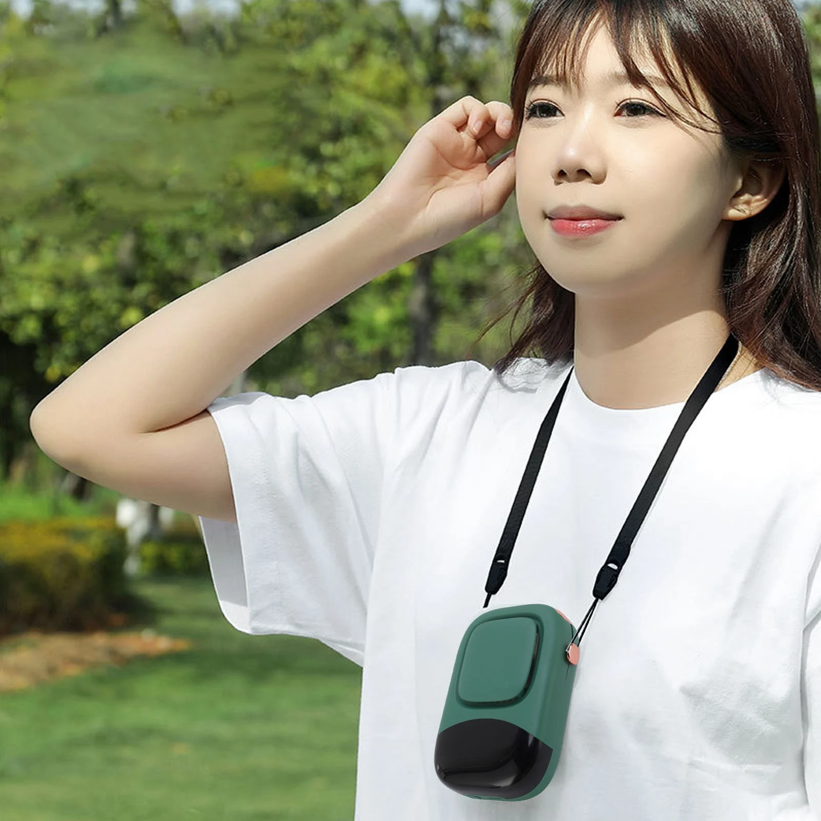 Ventilador portátil de cuello USB recargable potente para viajes al aire libre - imagen 4