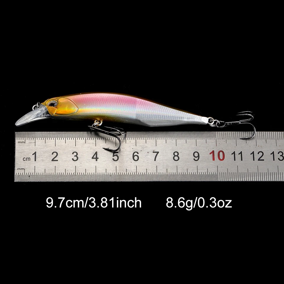 WALK FISH-señuelo de pesca flotante, pececillo, 85mm, 8g, ojos 3D, Crankbait Wobblers, cebo duro Artificial, Lucio, Jerkbait, aparejos de pesca - imagen 4