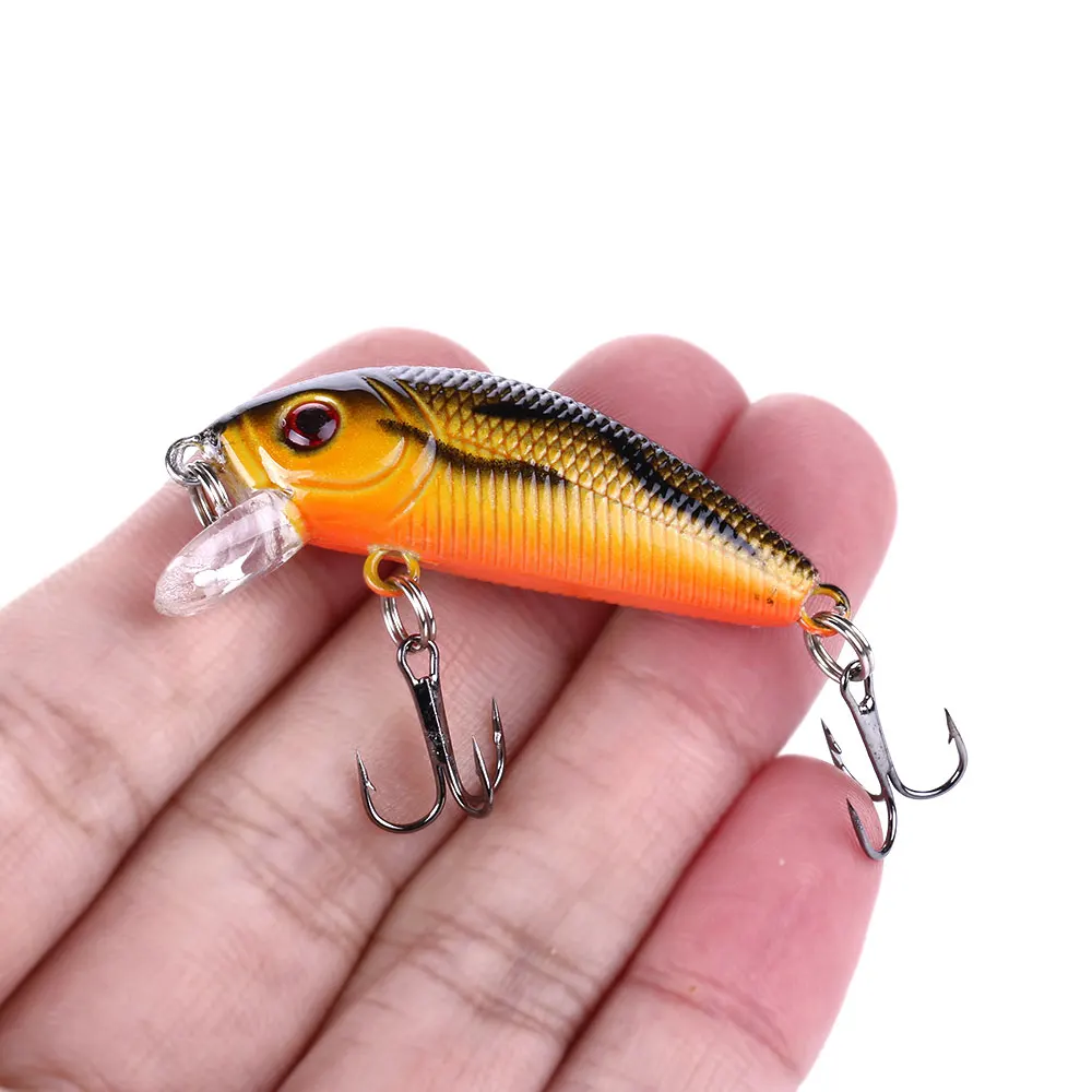 Señuelo de pesca Crankbait de 8 piezas 5 cm 3,6 g # 10 ganchos cebo duro Artificial Wobbler para lubina, Lucio, trucha, perca, aparejos de pesca de agua dulce - imagen 2