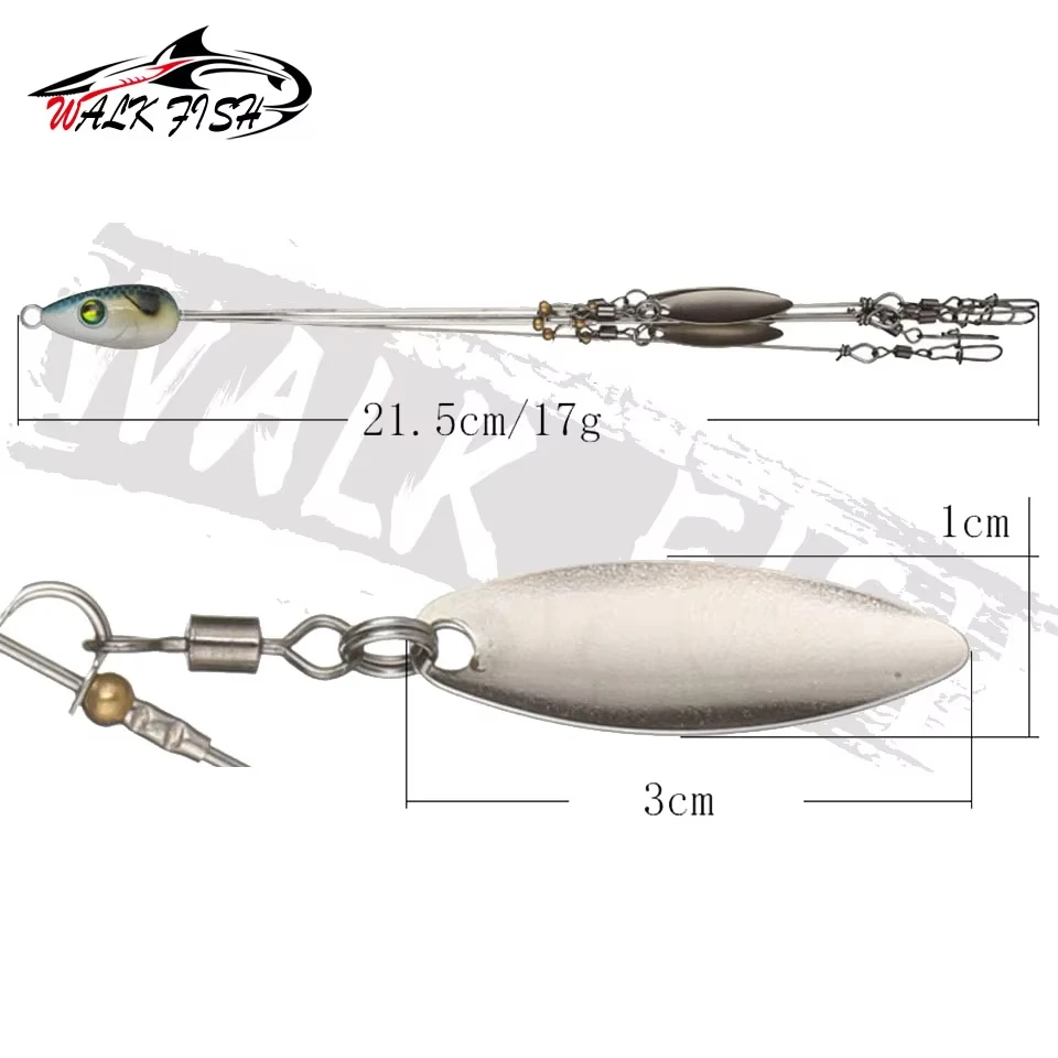 Señuelo Alabama Walk Fish – Rig multi-brazo con anzuelos y accesorios - imagen 5