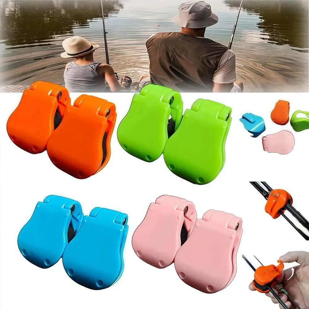 Soporte para caña de pescar multifuncional portátil, antideslizante, montado en la pared, para playa, fijador de caña de pescar pequeño y duradero, 1 par - imagen 2