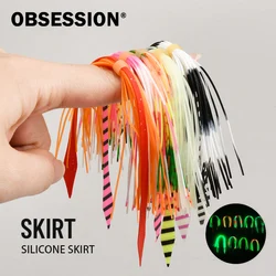OBSESSION, 10 Uds., accesorios para hacer señuelos de pesca Diy, faldas de silicona, mechones para hacer cebo giratorio, faldas de silicona, señuelo de pesca