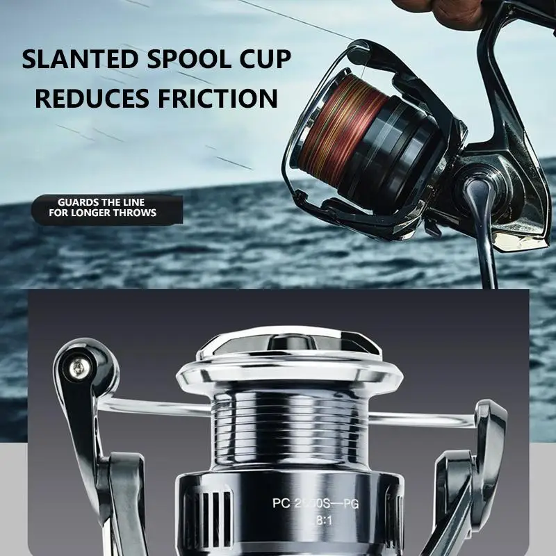 Carrete de pesca giratorio Mavllos TWPOWER, relación de potencia de arrastre de 10KG, 5,8:1, carrete de pesca de agua salada resistente a la corrosión de gran capacidad - imagen 5