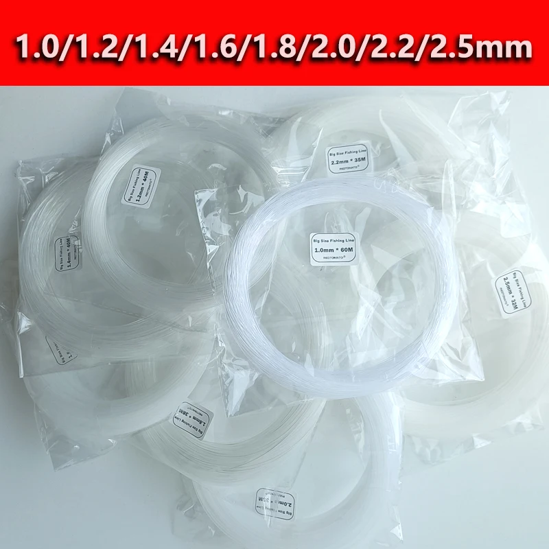 Línea de pesca monofilamento nailon transparente gruesa para mar