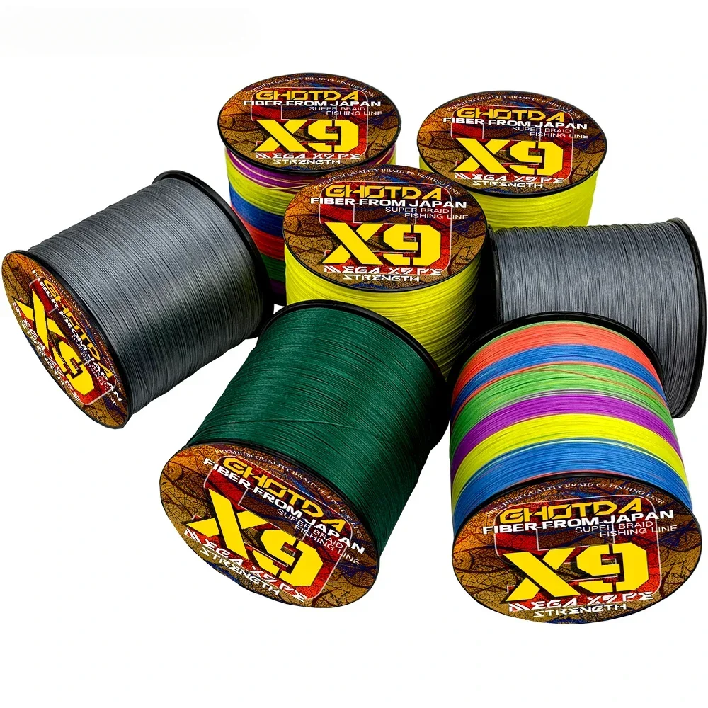 GHOTDA-sedas de pesca para barcos de 20-80LB, herramienta duradera para agua salada de carpa marina, 0,14-0,4 MM, X9, súper trenza, línea de pesca con señuelo de PE, 100M/300M - imagen 5