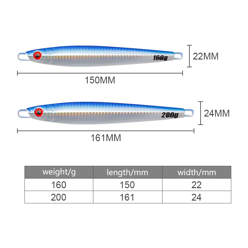 TEASER J77 1 pieza 160g 200g láser hundimiento lento Metal Jigging señuelo Trolling cebo duro lubina aparejos de pesca de aguas profundas cebo de buceo de trucha - imagen 3