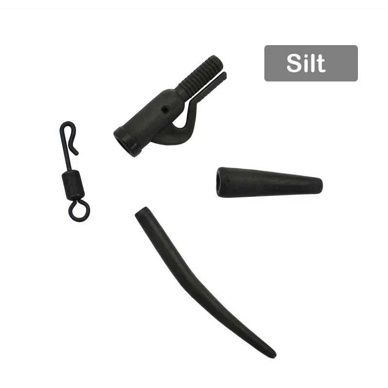 Accesorios de pesca de carpa, 40 Uds., Clip de plomo, cola giratoria de cambio rápido, mangas antienredos de goma para aparejos de pesca de carpa, aparejos de pesca gruesos - imagen 4