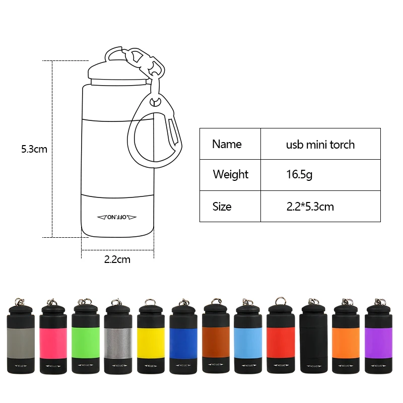 LETOYO-linternas UV Led Mini USB, linterna portátil recargable a prueba de agua para plantilla de calamar, accesorios de pesca con plantilla de metal - imagen 2