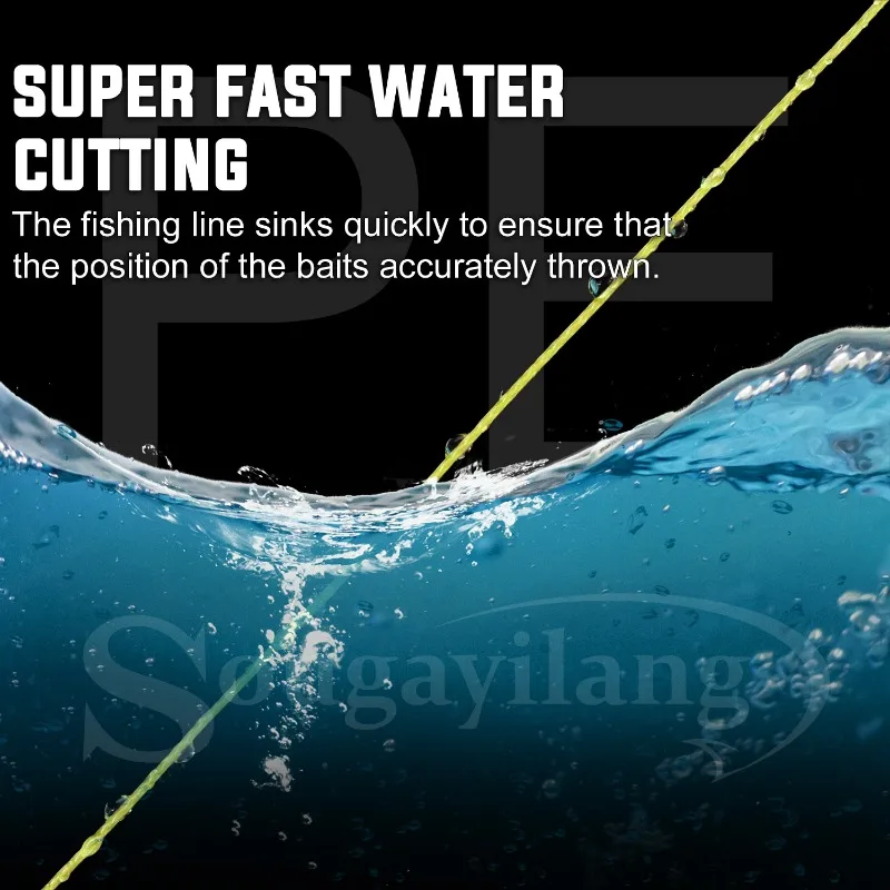 Sougayilang-sedal trenzado de 4 hebras para Pesca de carpa, hilo multifilamento de 100M y 300M, accesorios duraderos - imagen 5