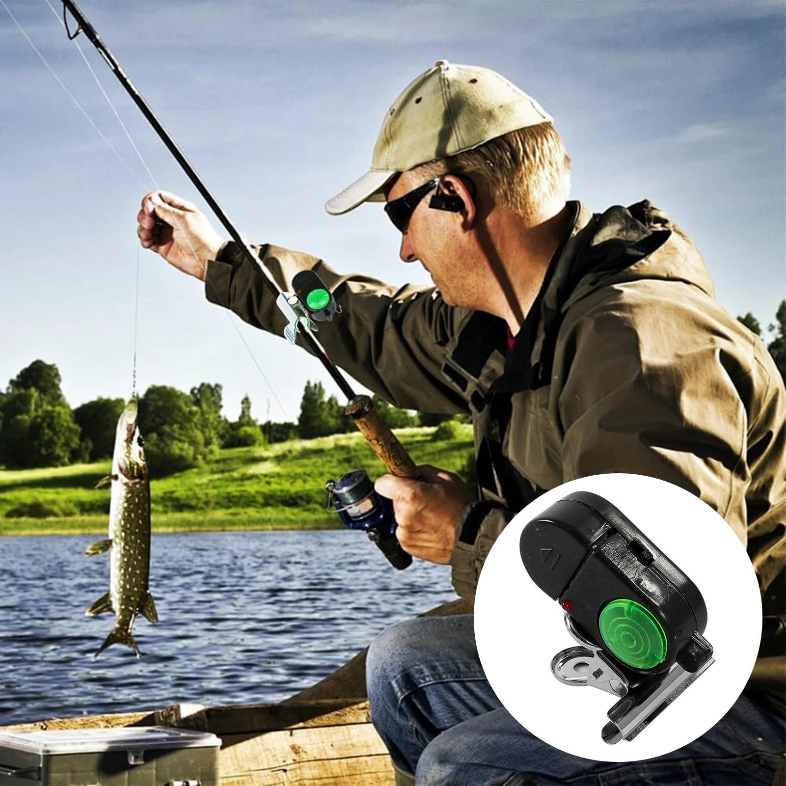 Luz de alarma de pesca portátil, alarma intermitente nocturna con Clips para agua dulce y salada, accesorios prácticos para pesca al aire libre, 2 uds. - imagen 5