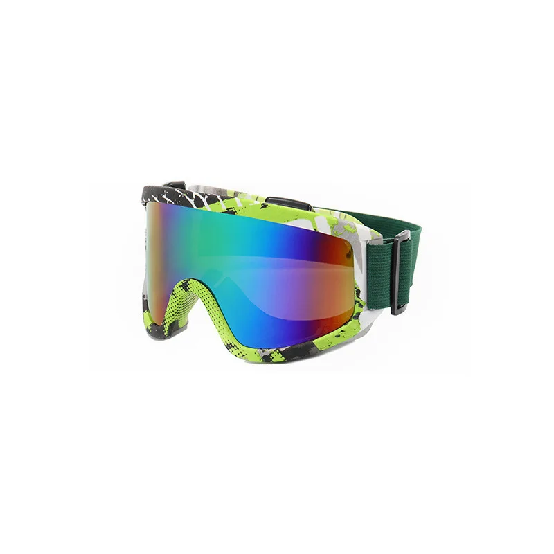 Gafas de esquí de montura grande con lentes coloridas, lentes anticolisión y antideslumbrantes, para deportes al aire libre, nieve, Snowboard, snowboard, esquí - imagen 2
