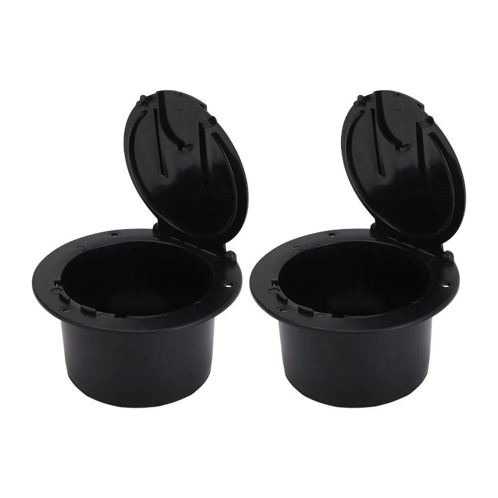 Juego de 2 escotillas para cables eléctricos RV, 50 amperios, con tornillos, cubierta para escotillas de cables redondas, escotillas para cables eléctricos negras, Camper