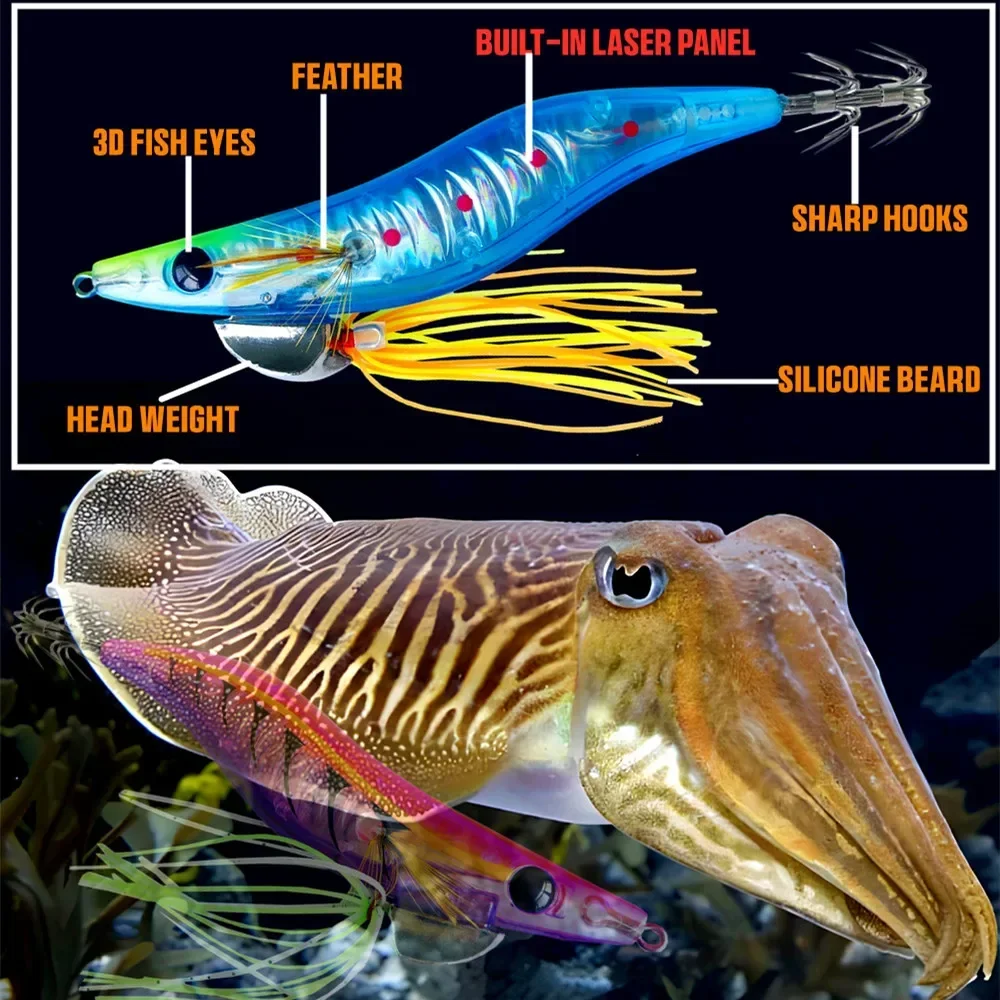 Señuelo Calamar Greenspider UV – Eging con patas para sepia - imagen 5