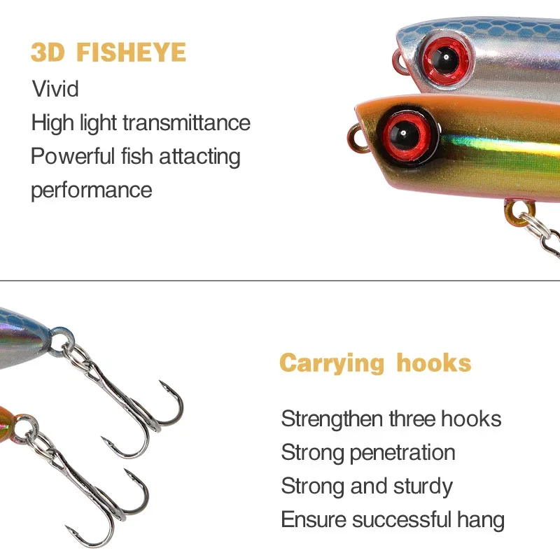 Señuelo de lápiz flotante para pesca, cebo duro Wobbler, ima-qoop 45, 45mm, 3g - imagen 3