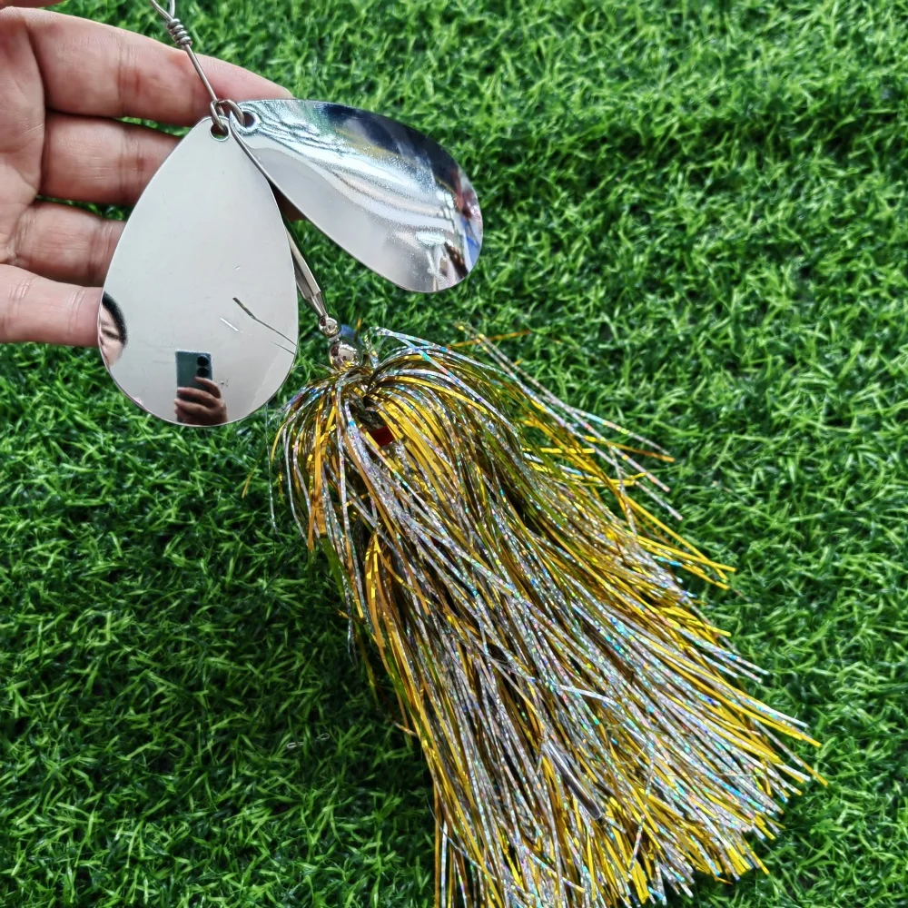 Buzzbait Mukun – Spinner metálico con lentejuelas para pesca - imagen 2