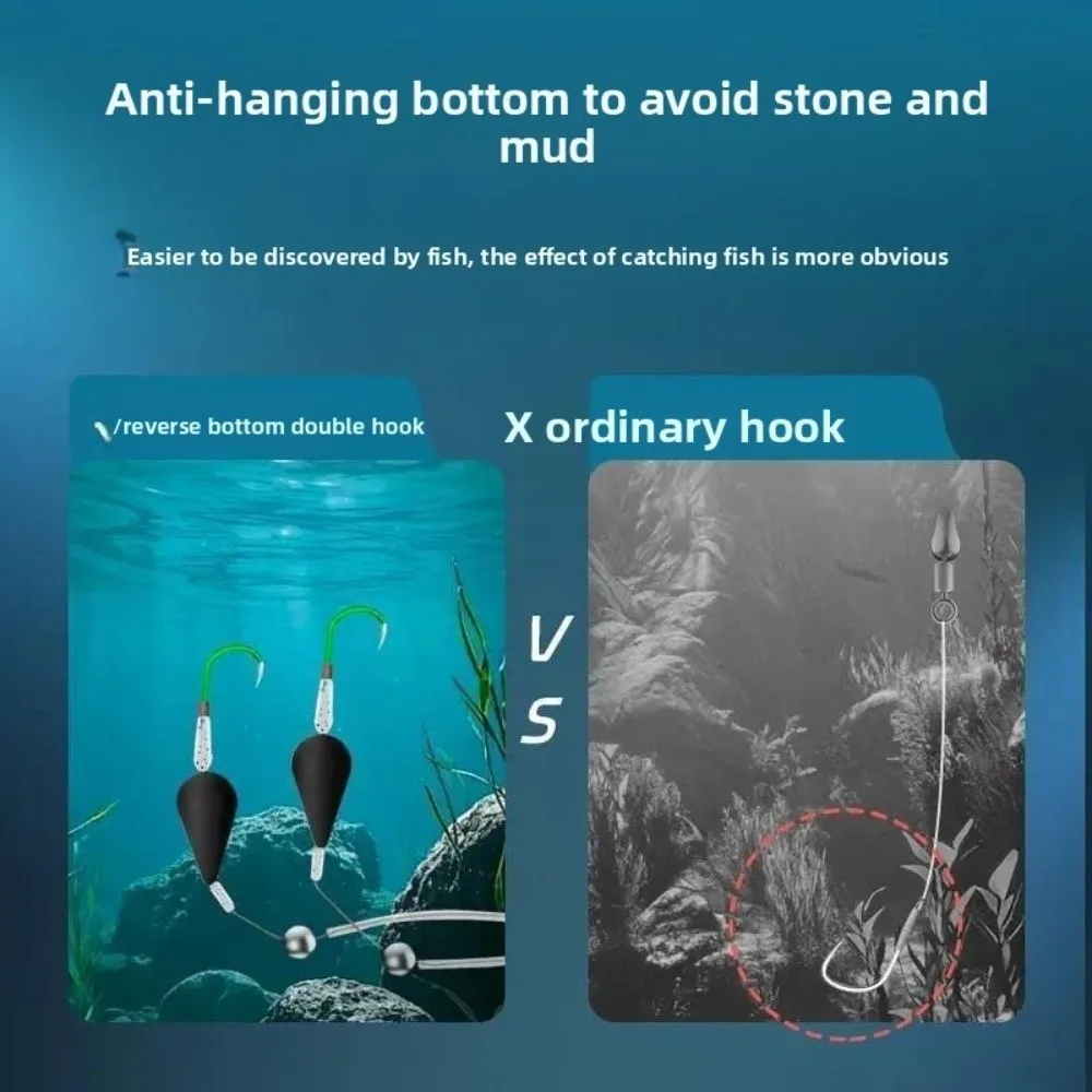 Aparejos de pesca de estilo europeo, anzuelos flotantes de plomo, accesorio, anzuelo de pesca de carpa, tubo de flotabilidad, suspensión lista para usar - imagen 4