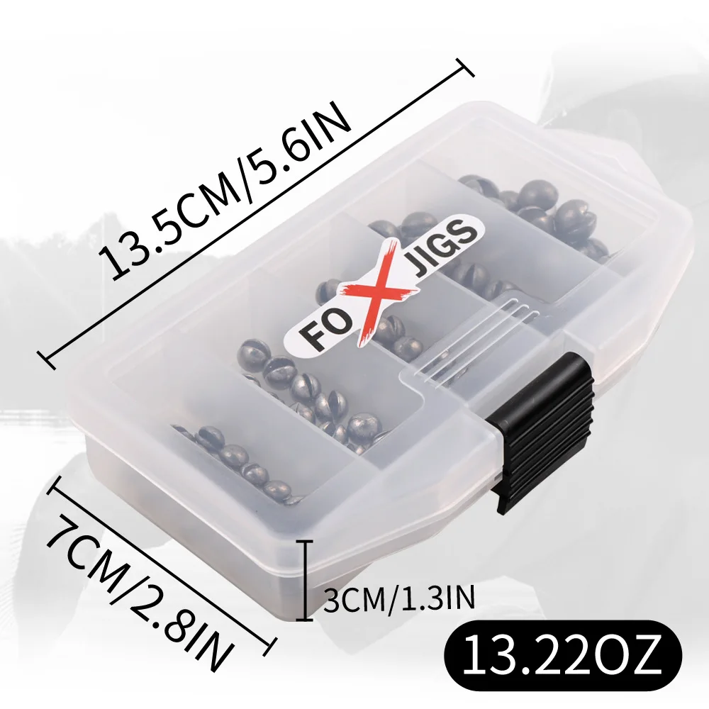 Juego de plomo de mordedura abierta, plomos redondos de pesca, plantilla de cebo para caídas, señuelo de Metal, pesas, accesorios de pesca, aparejos, 100 unids/caja - imagen 5