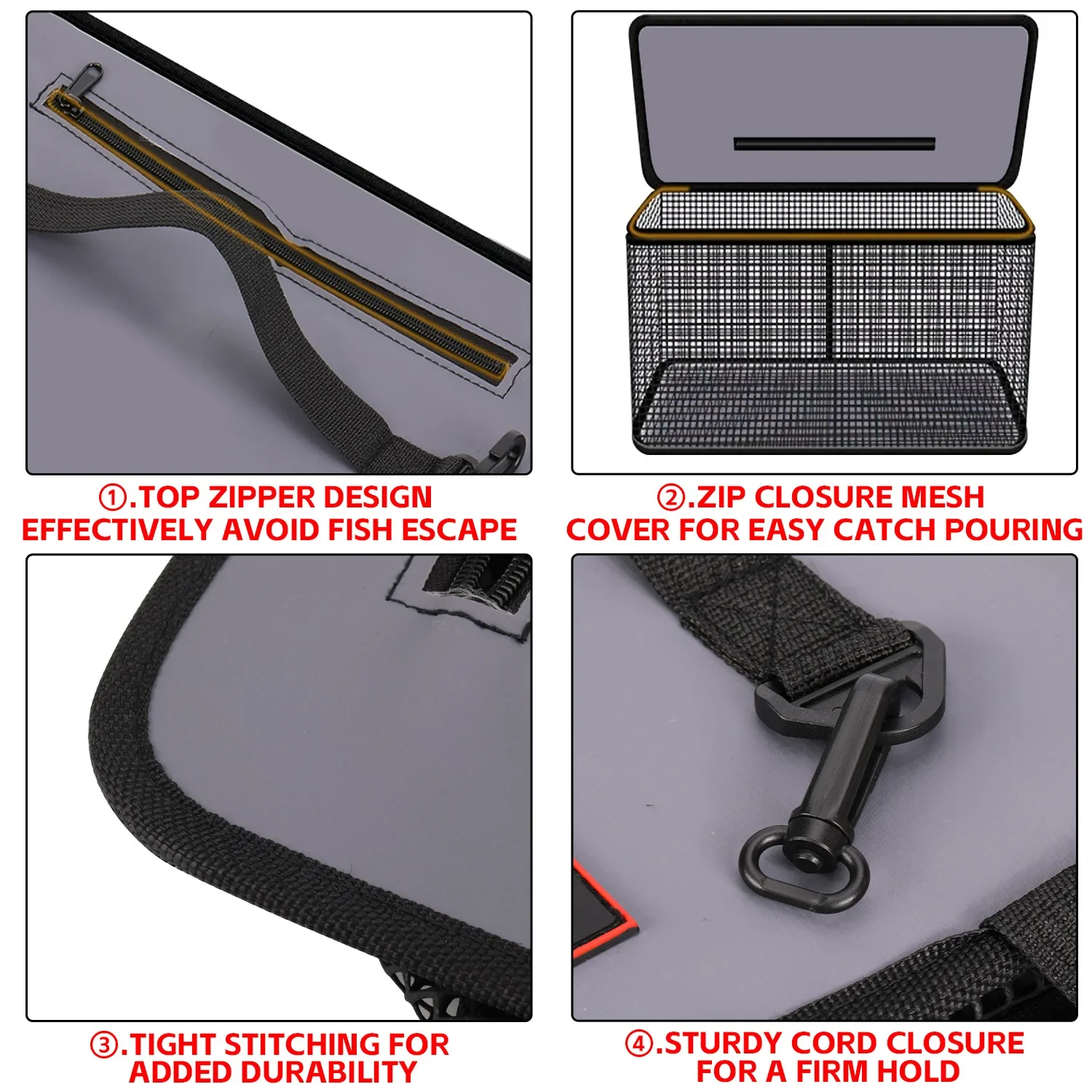 Cesta de pescado Sougayilang, jaula de red de pesca plegable, cestas de peces, recogedor de cangrejos, red de peces de fundición, cangrejo, cangrejo, camarones - imagen 5