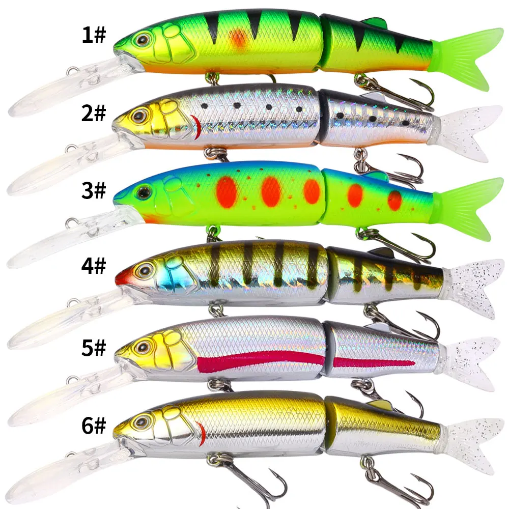 Swimbait articulado hundidor Minnow Wobbler para lucio y lubina