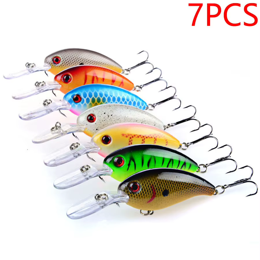 Crankbait Wobbler flotante – anzuelos triples para Lucio