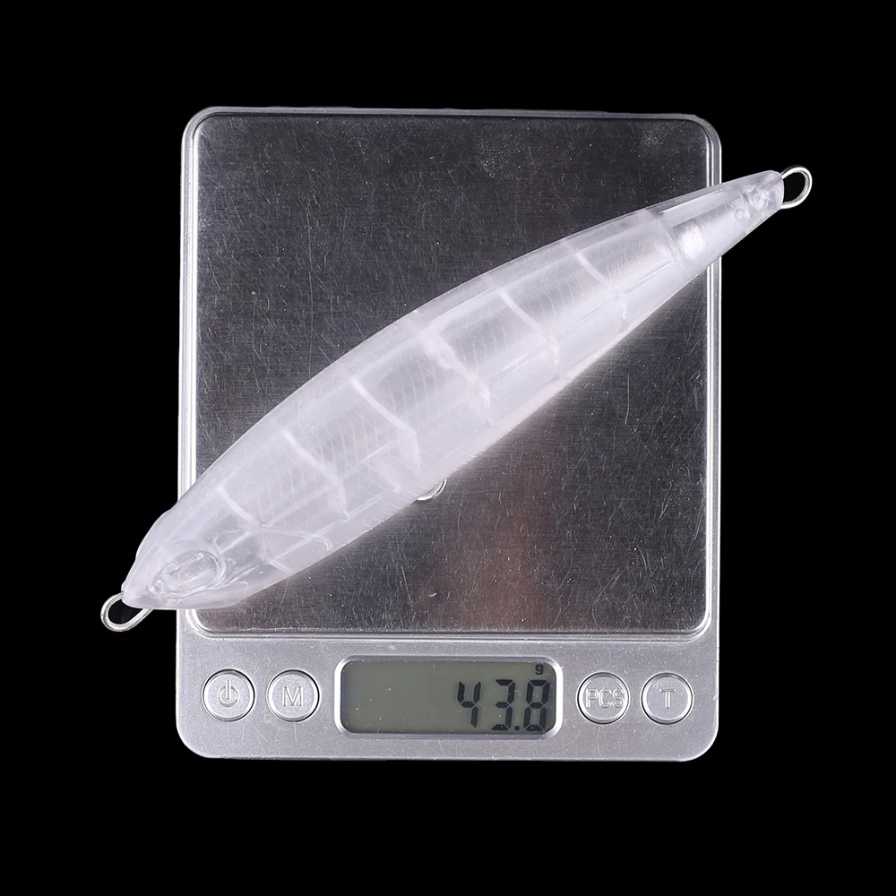 Hanlin-Señuelos de Pesca en el mar, cebo de plástico duro Minnow flotante, sin pintar, aparejos de atún lápiz en blanco, 2/5 piezas, 15cm, 60G, 42,7G - imagen 3