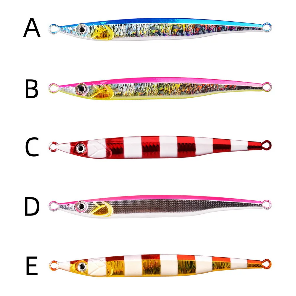 60g 80g 100g 120g 180g pesca en barco de aguas profundas deslizador de sardina señuelo de Jigging plantilla de Metal fundido largo señuelo de pesca plantillas de pesca de mar - imagen 4