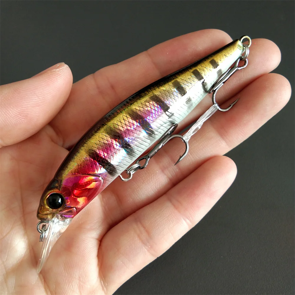 TSURINOYA-señuelo de pesca de piscardo, cebos duros artificiales de 77mm y 8,5, sistema de movimiento, Wobbler, 4 piezas - imagen 3