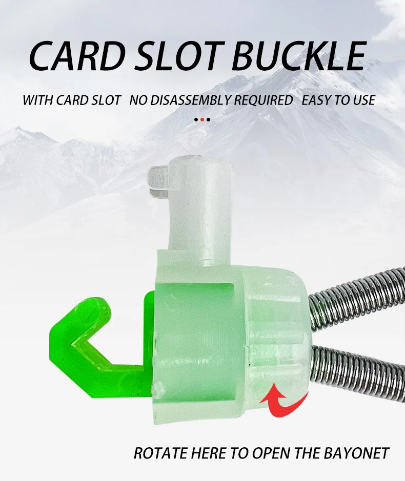 Abra y cierre fácilmente su bayoneta con esta hebilla de ranura para la tarjeta