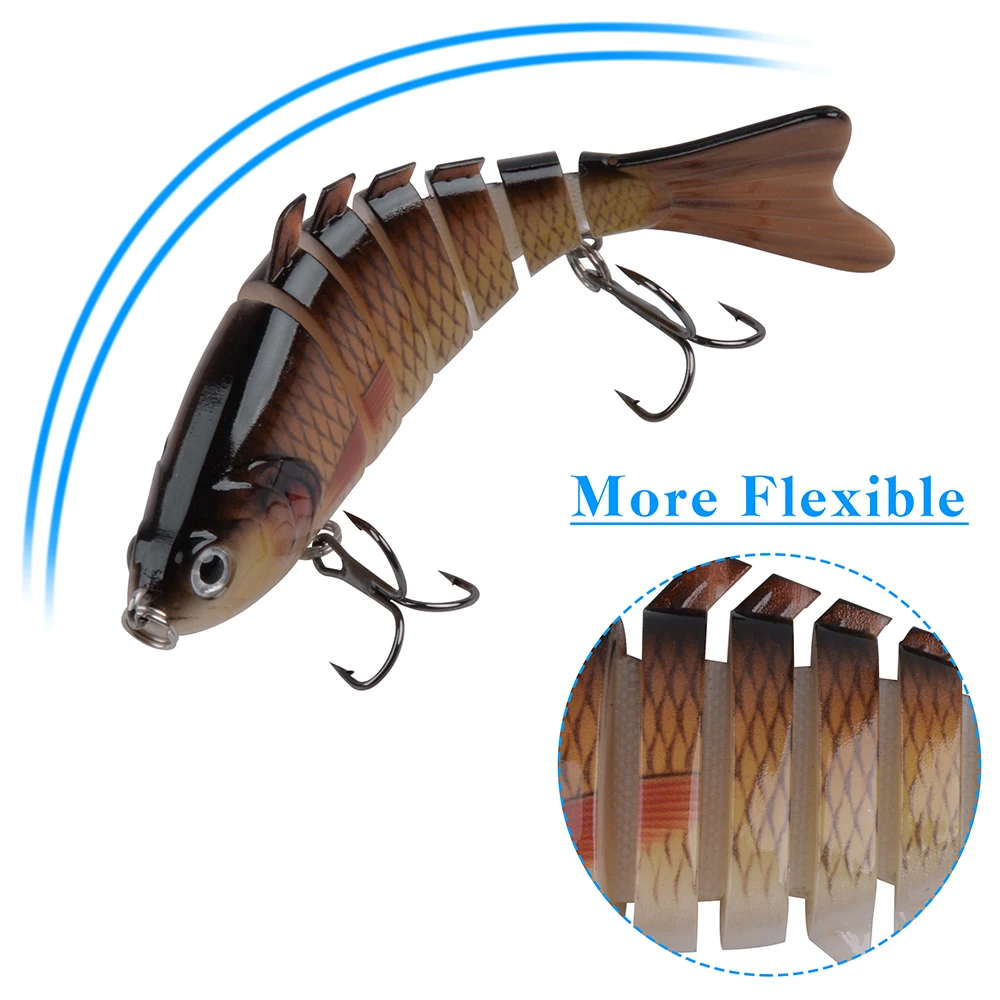 5 uds 15g señuelo de pesca multiarticulado Swimbaits cebo de natación de hundimiento lento para lubina señuelo trucha Walleye Topwater cebo Artificial - imagen 4